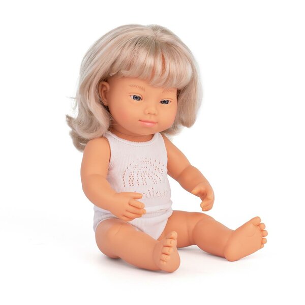 paradijs aanvaarden Mijnenveld Blank babymeisje met het syndroom van Down en lange blonde haren (38 cm) |  Speelgoed pop - Poppen & Rollenspel speelgoed